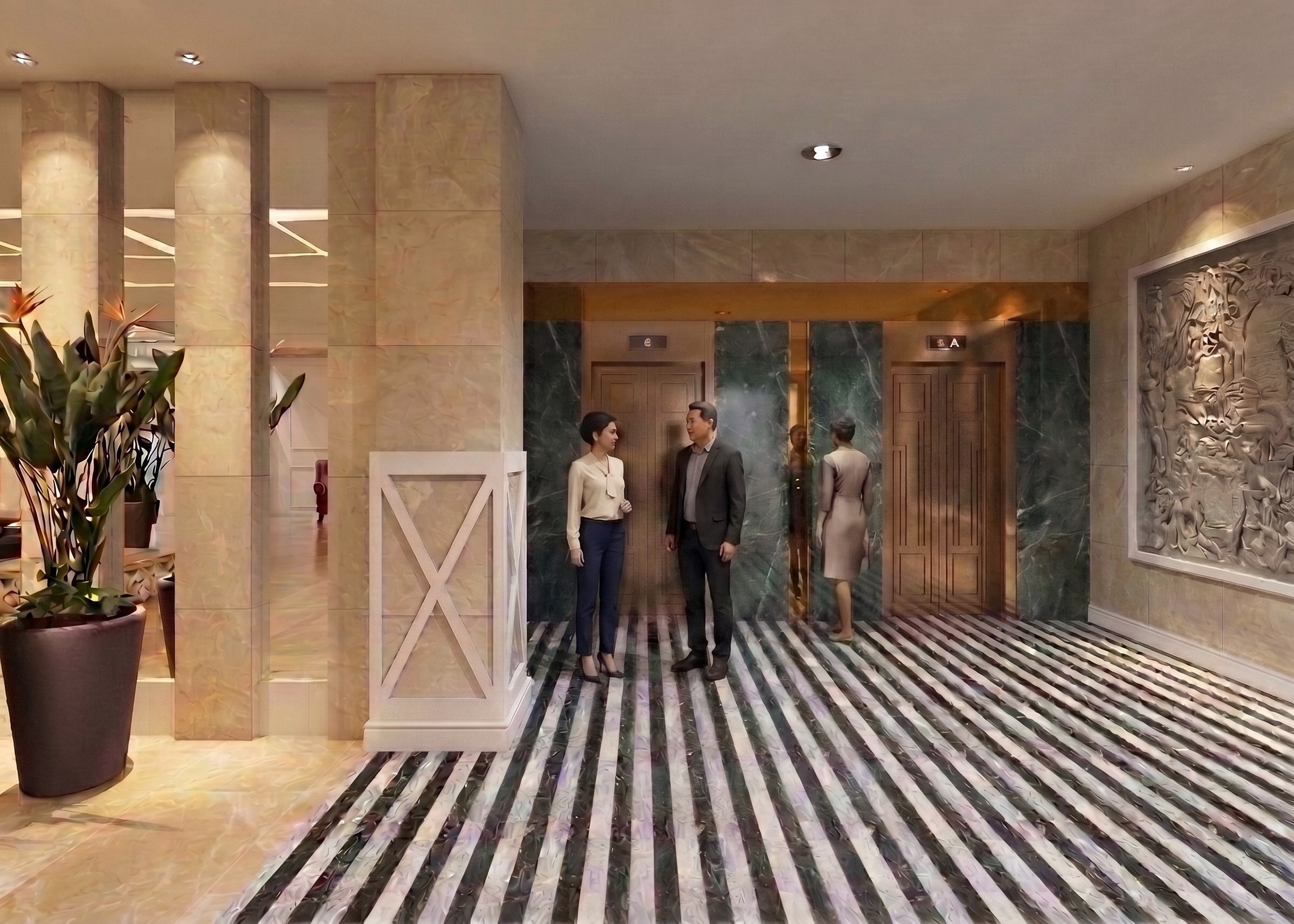 Area Koridor dan Lift area ARTHOTEL YOGYAKARTA dengan pendekatan interior Contemporary.