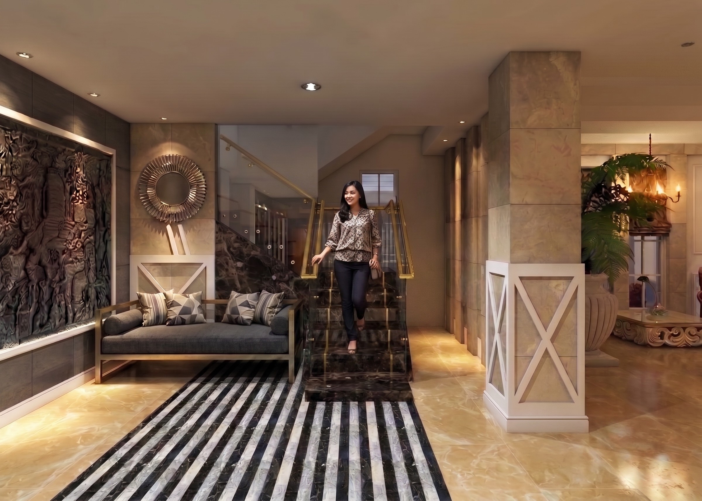 Area Koridor dan Tangga darurat ARTHOTEL YOGYAKARTA dengan pendekatan interior Contemporary.