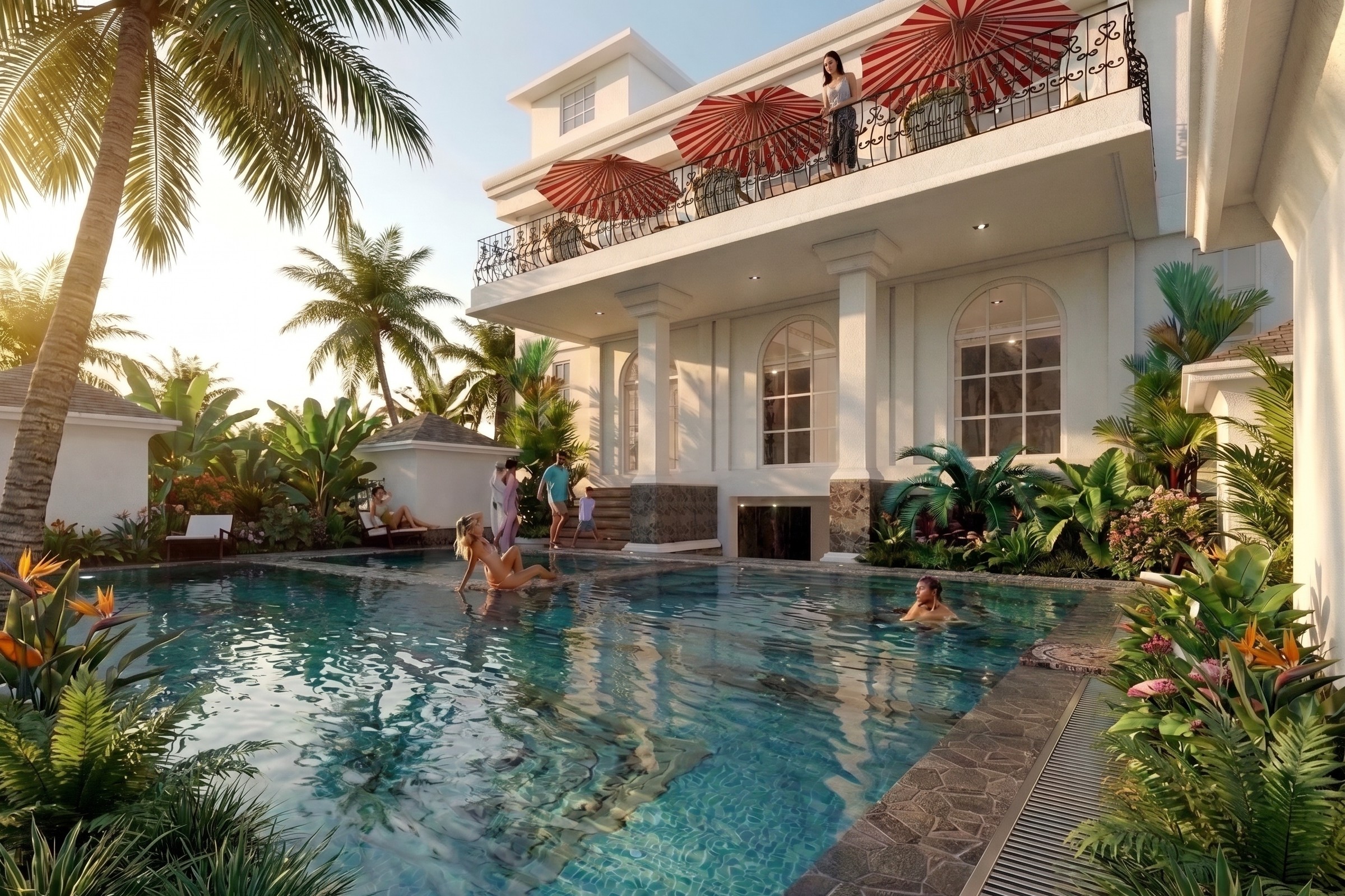 Kolam renang ARTHOTEL YOGYAKARTA dengan nuansa interior Contemporary dan tata ruang yang rapi.