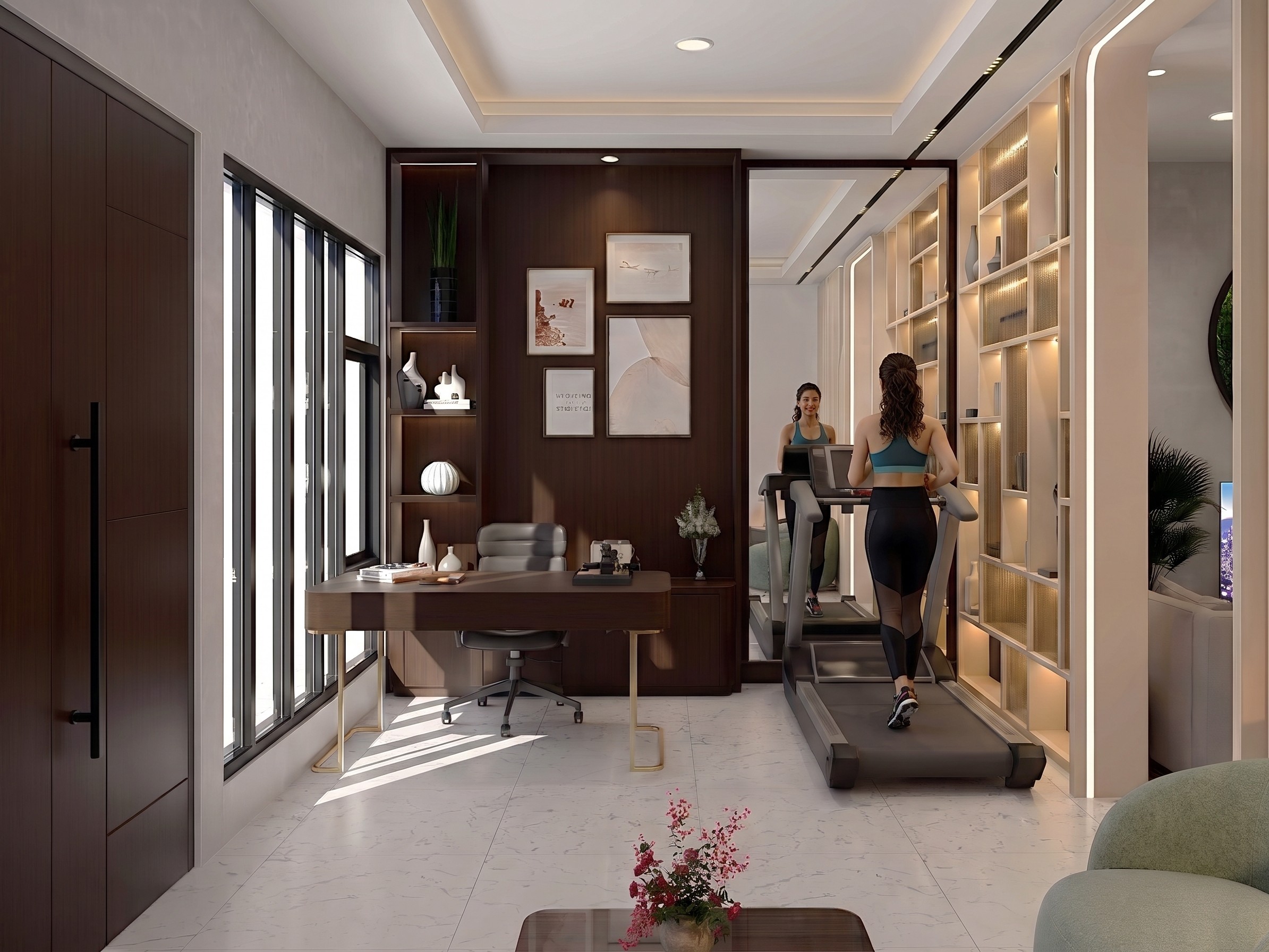 Ruang kerja SPACE KECIL ELEGAN dengan nuansa interior Modern dan tata ruang yang rapi.