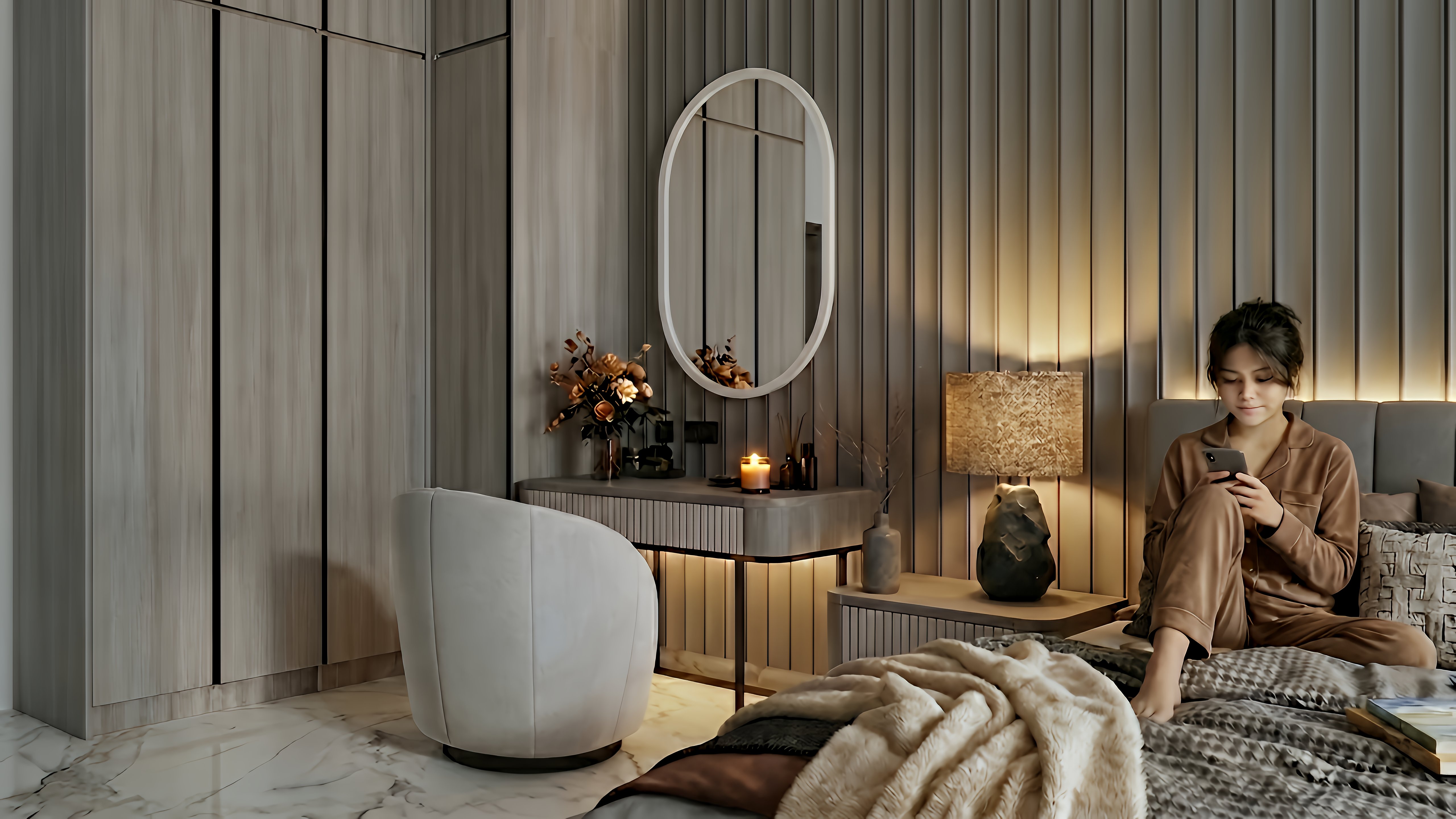 Kamar anak TINA'S ROOM dengan nuansa interior Modern dan tata ruang yang rapi.