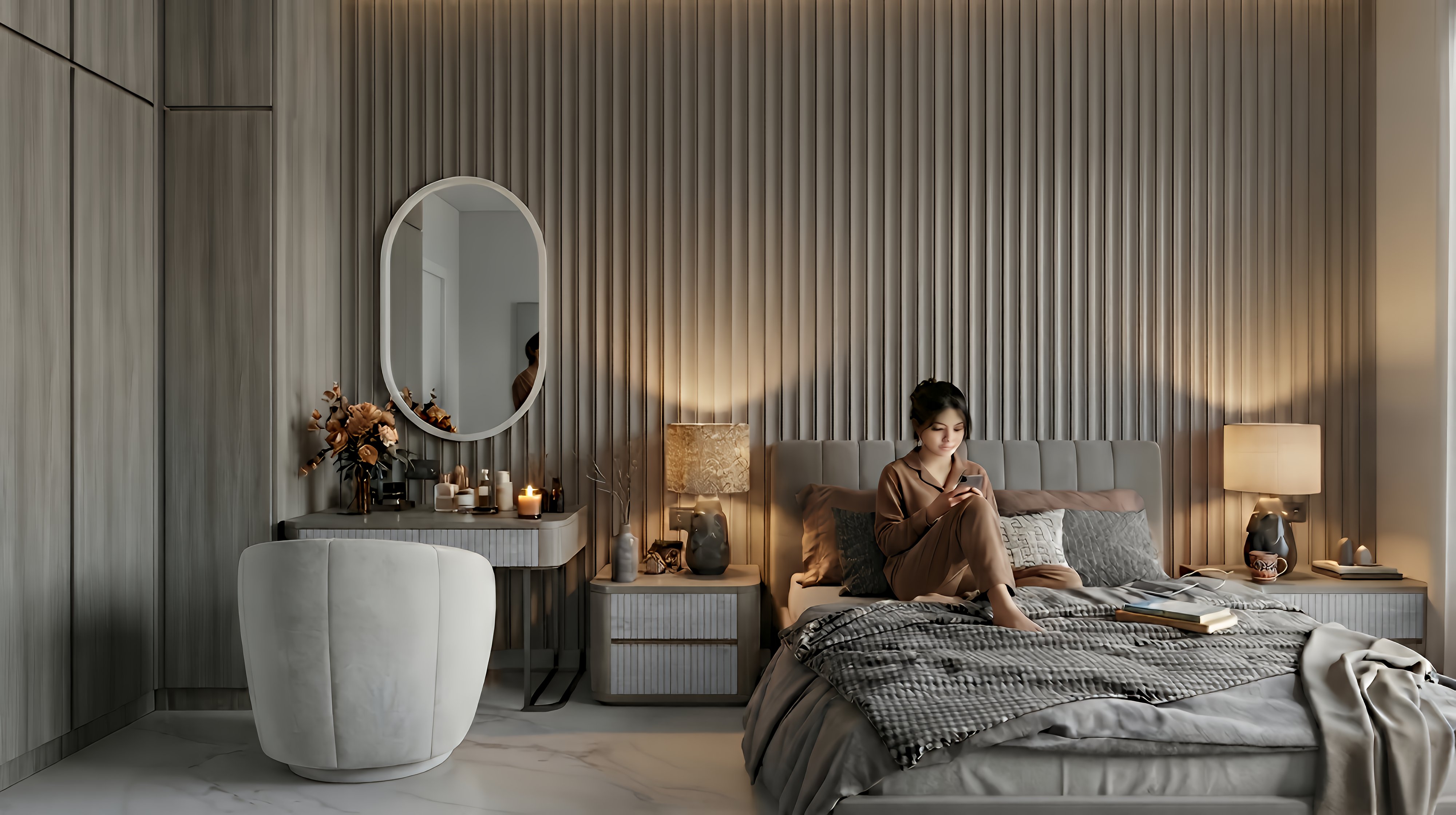 Kamar anak TINA'S ROOM dengan nuansa interior Modern dan tata ruang yang rapi.